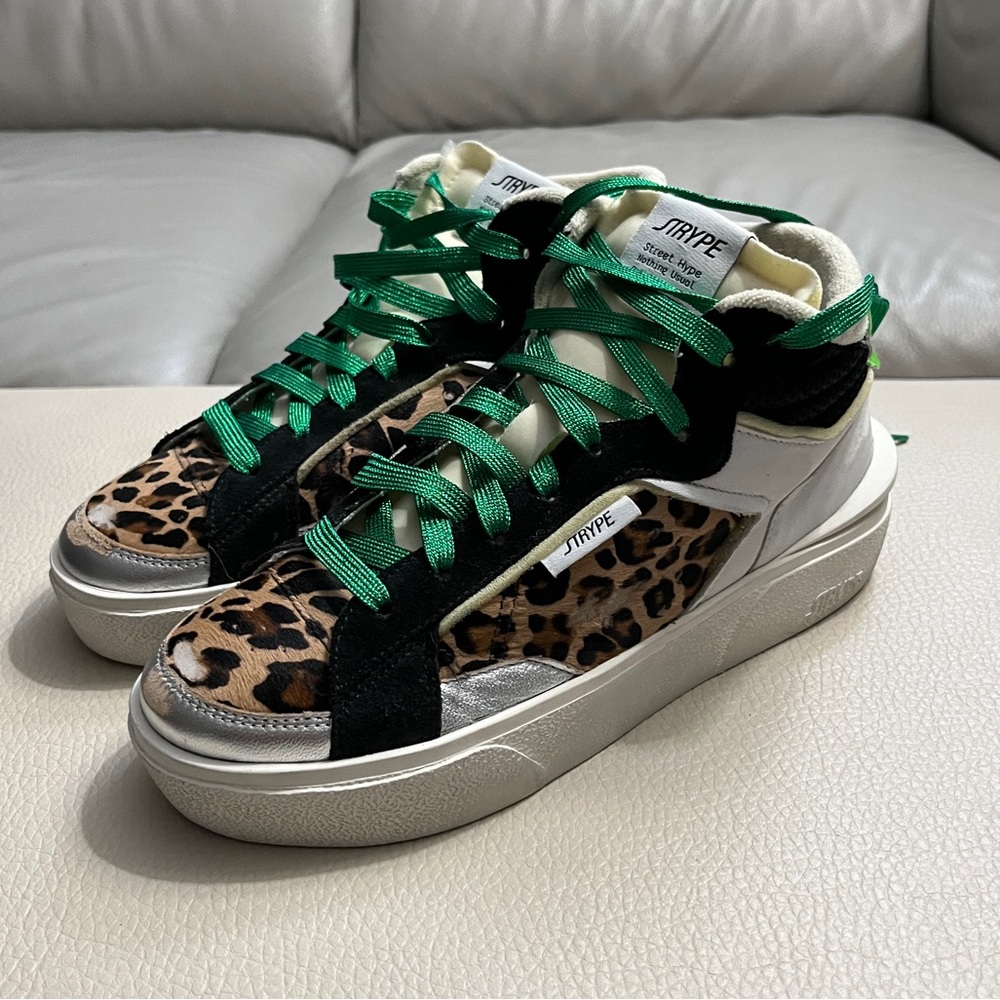 STRYPE Women’s Worn-Like High Top Sneaker - Made in Italy - EU 37/US 6.5